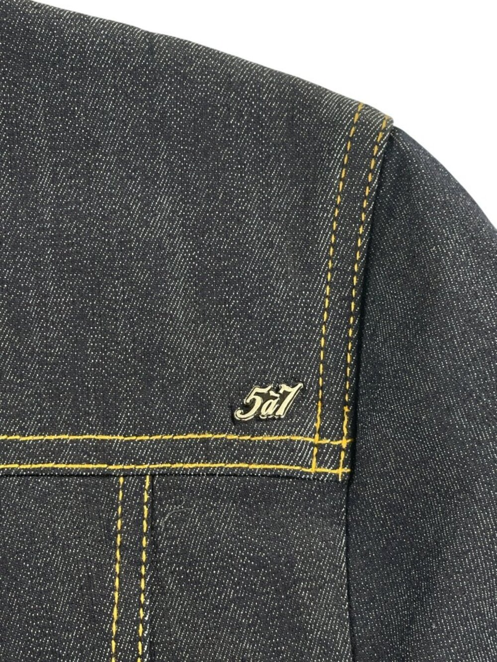 Cinq À Sept Seraphine Scrunched Seraphine Denim Jacket Indigo MSRP $395 Sz L NEW - Picture 6 of 12